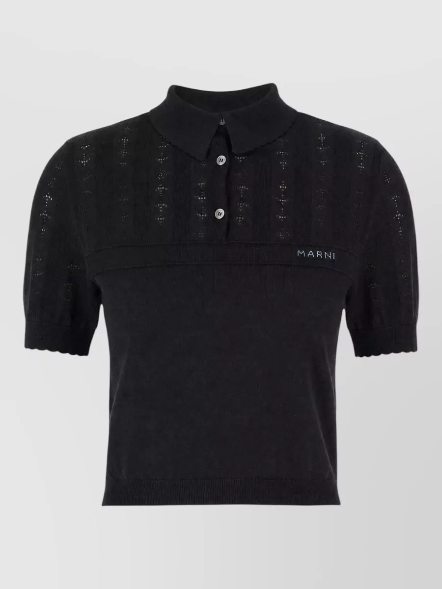 Marni silk blend polo shirt