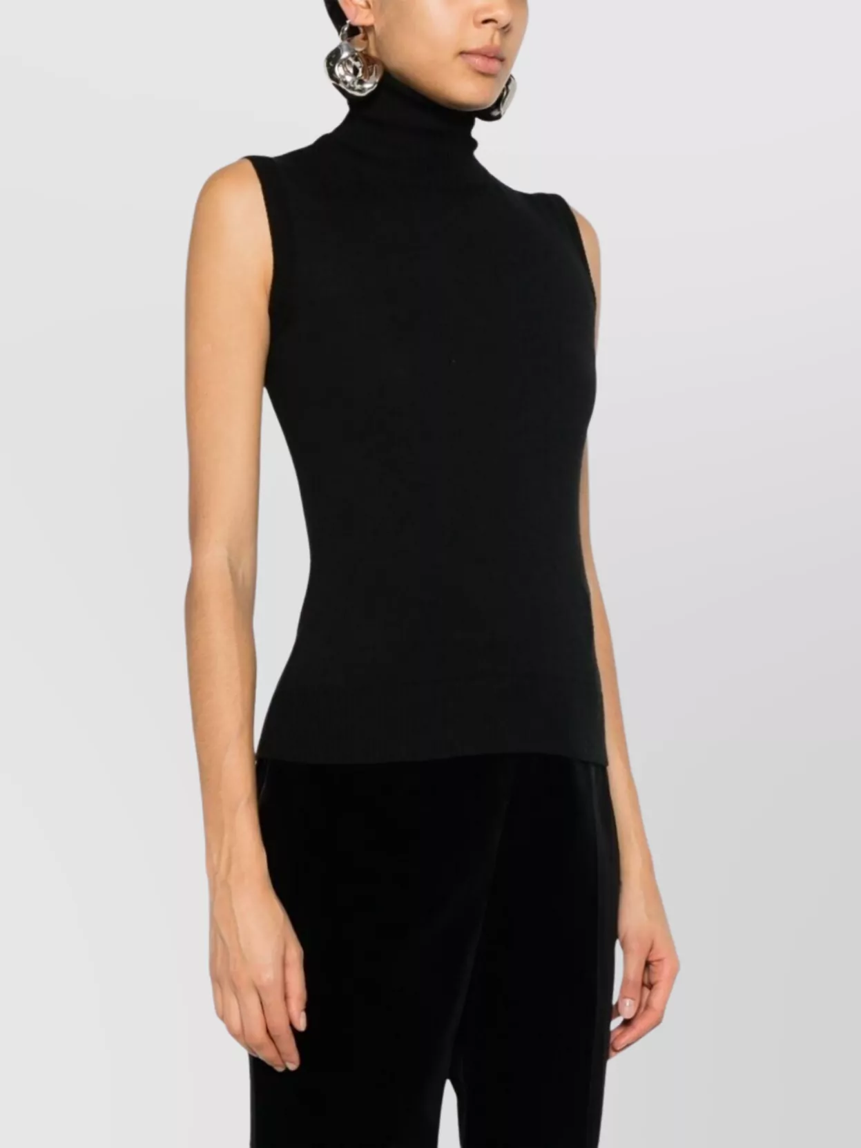 Sportmax Fitted Turtleneck Sleeveless Knitwear Top