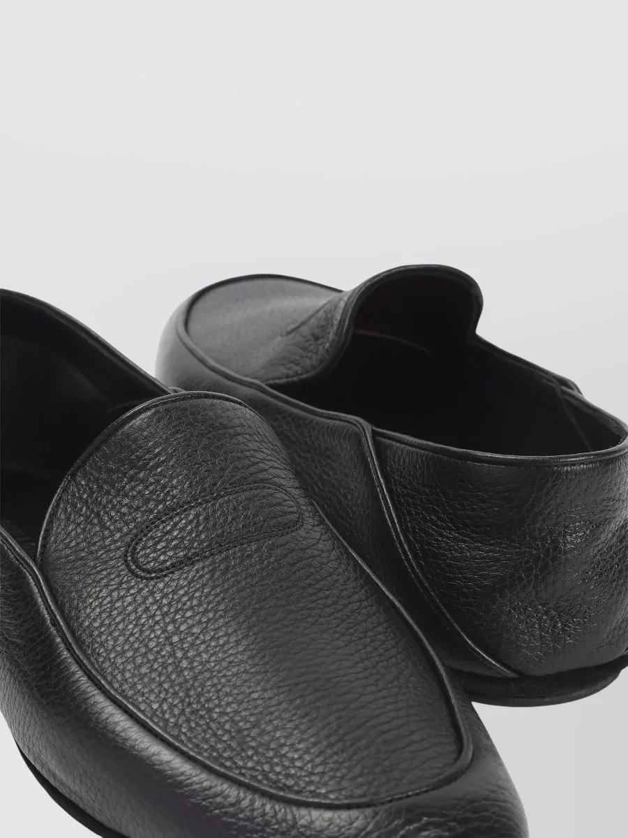 John Lobb Textured Finish Round Toe Mens Loafers