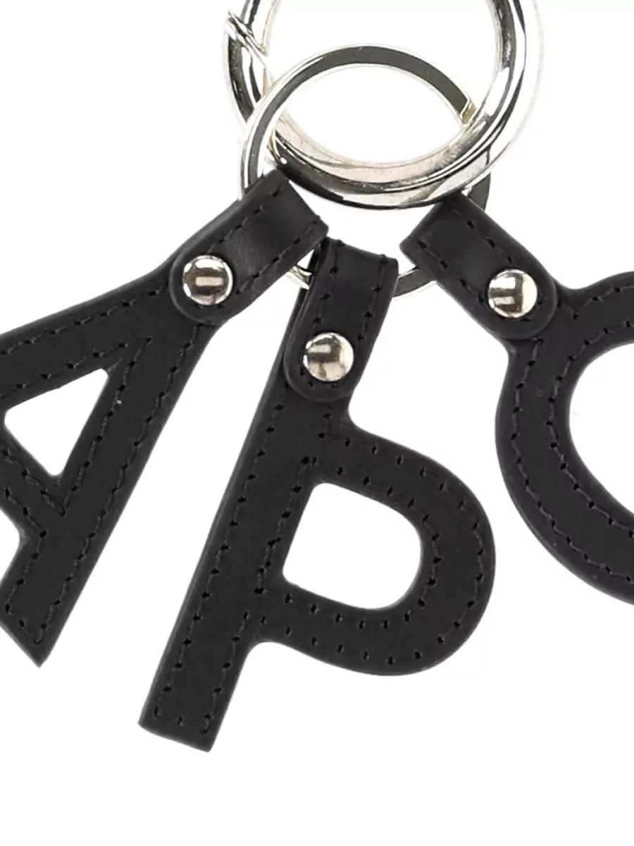 A.p.c. Metal Leather Keyring Rivet Detail Design