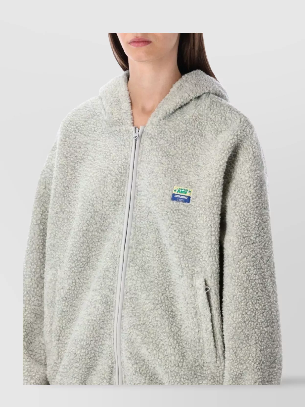 American Vintage Cozy Hooded Teddy Jacket