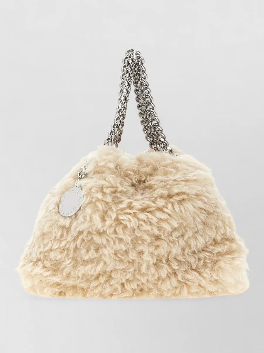 Stella Mccartney falabella mini shearling-effect shoulder bag
