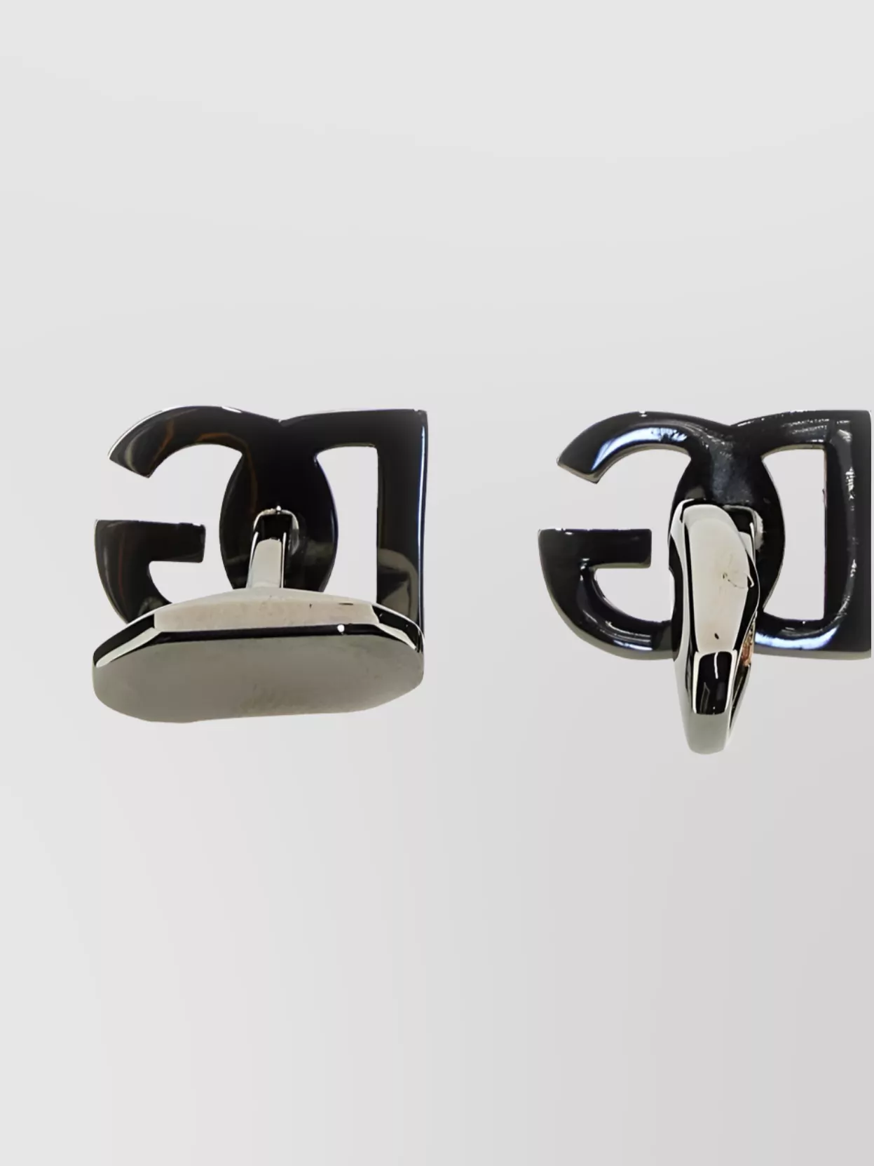 Dolce & Gabbana Monogram Logo Cufflinks Polished Finish