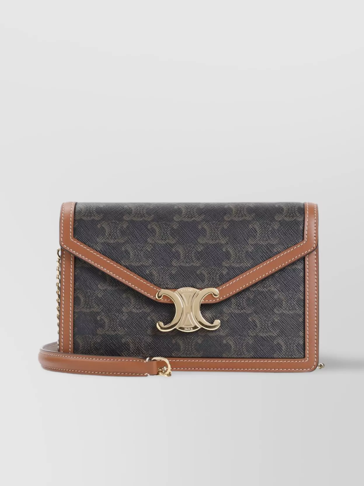 Celine Leather wallet on chain shoulder bag