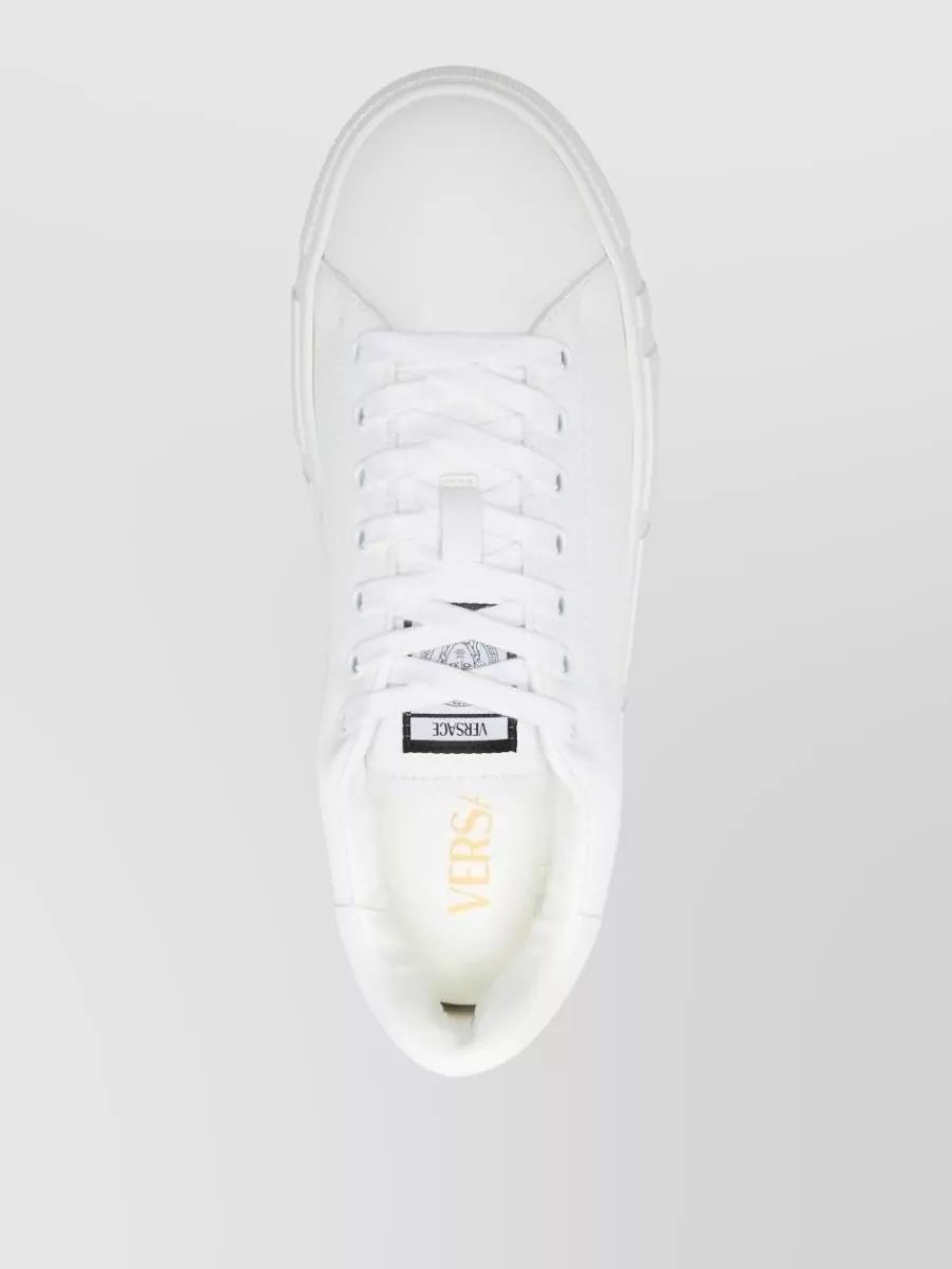 Versace Lace Up Low Top Round Toe Shoes