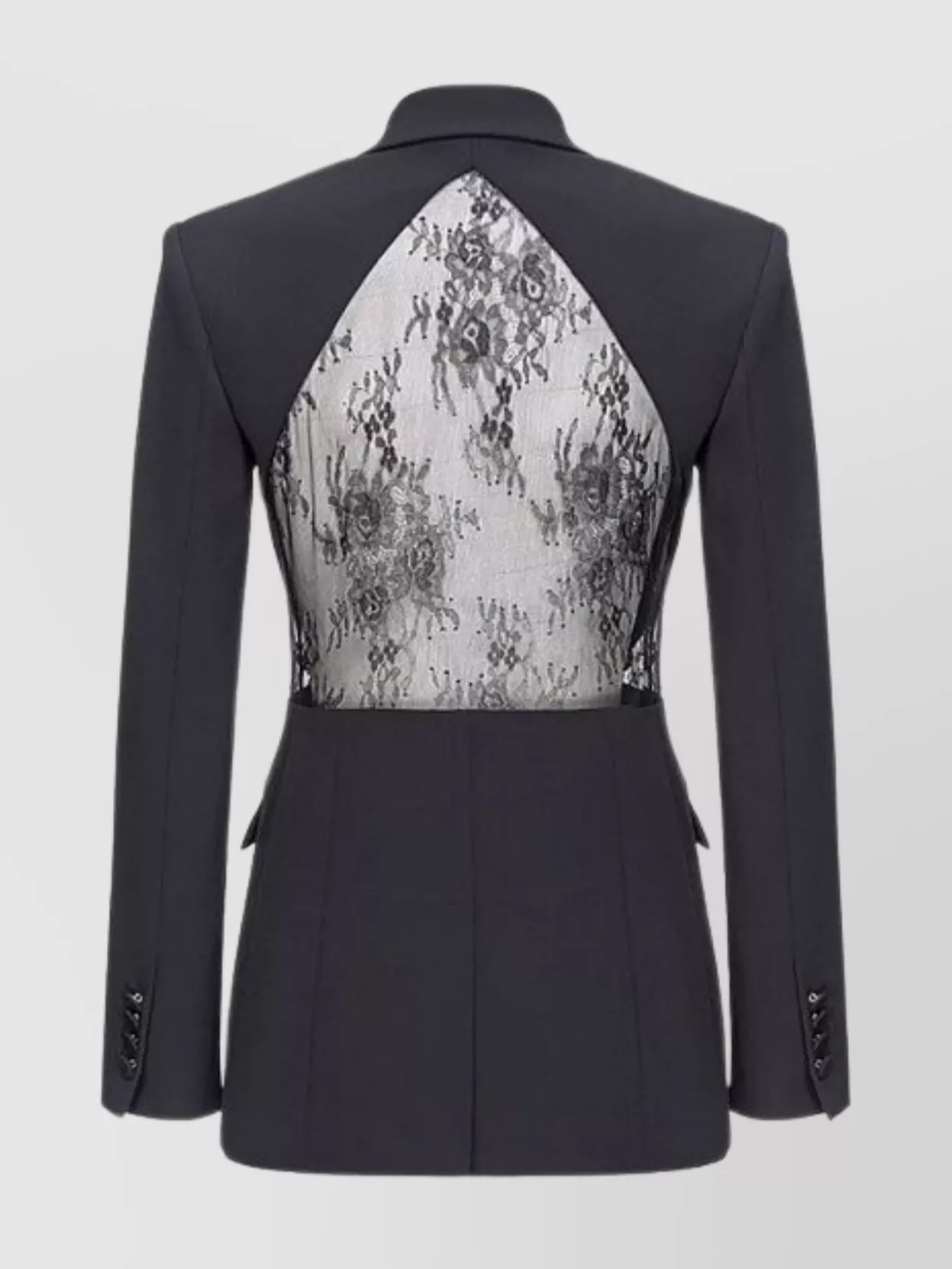 Pinko Flap Pockets Lace Detailing Notched Lapel