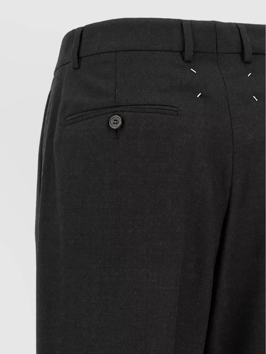 Maison Margiela Wool High-Rise Straight-Leg Suit Trousers
