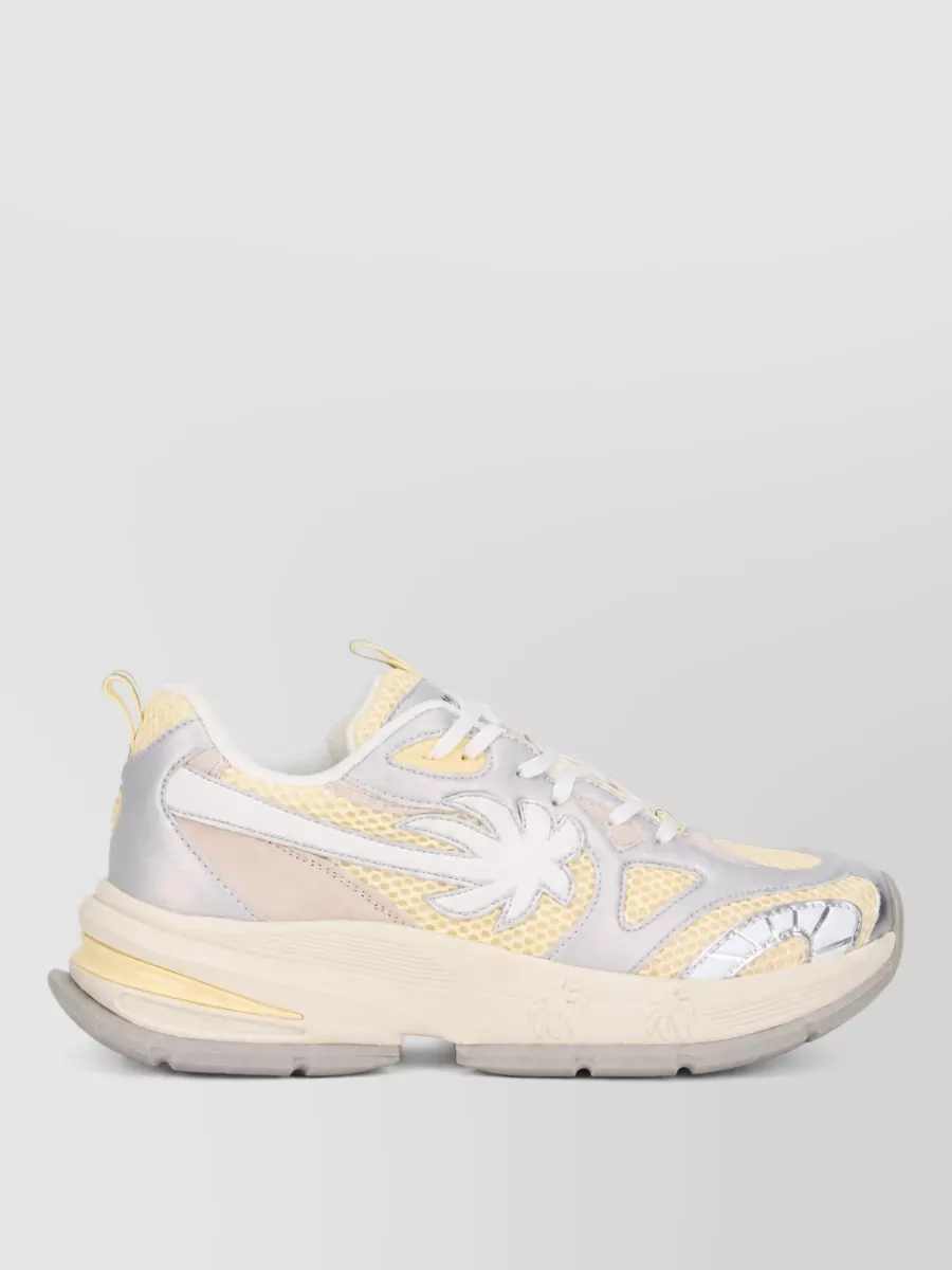 Palm Angels Leather Mesh Low-Top Sneakers