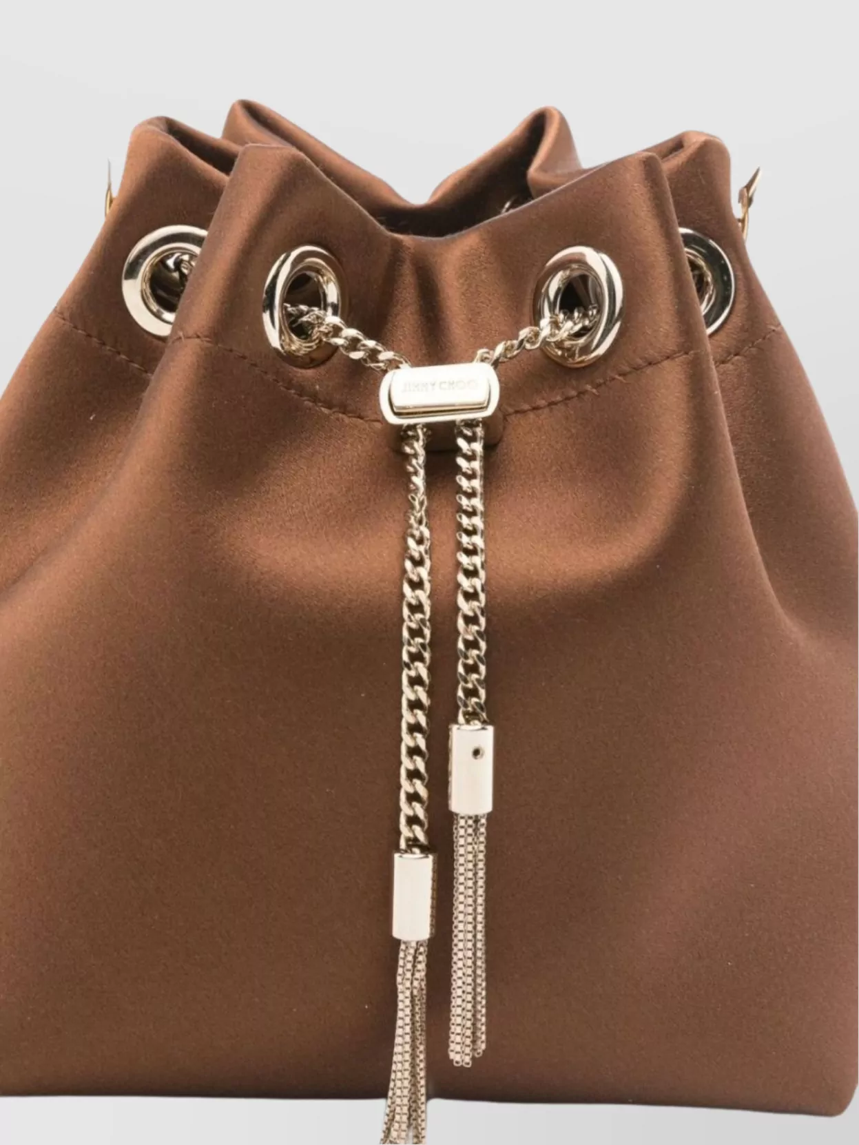 Jimmy Choo Chain Strap Bucket Bag Tassel Detail