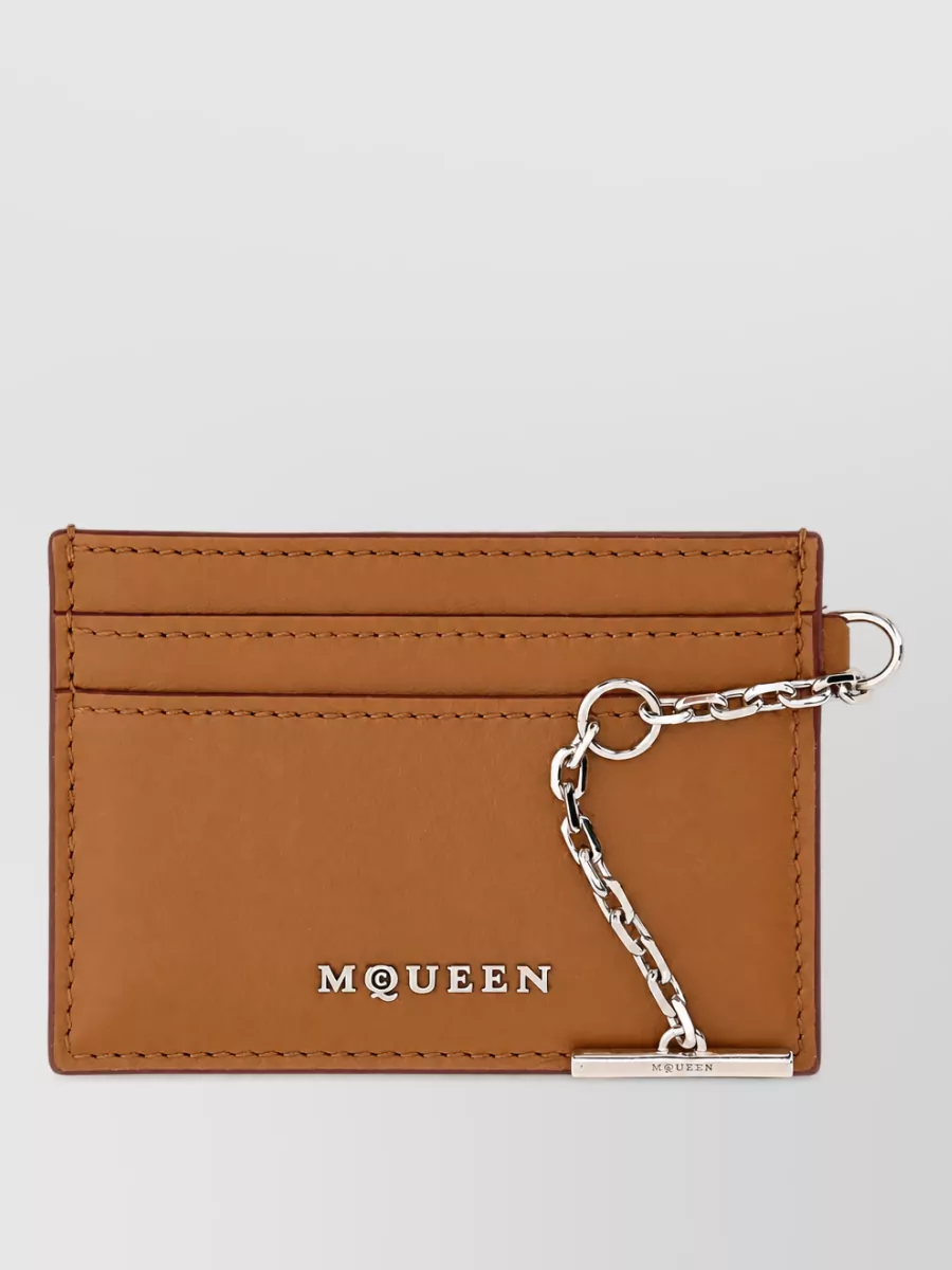 Alexander McQueen leather card holder