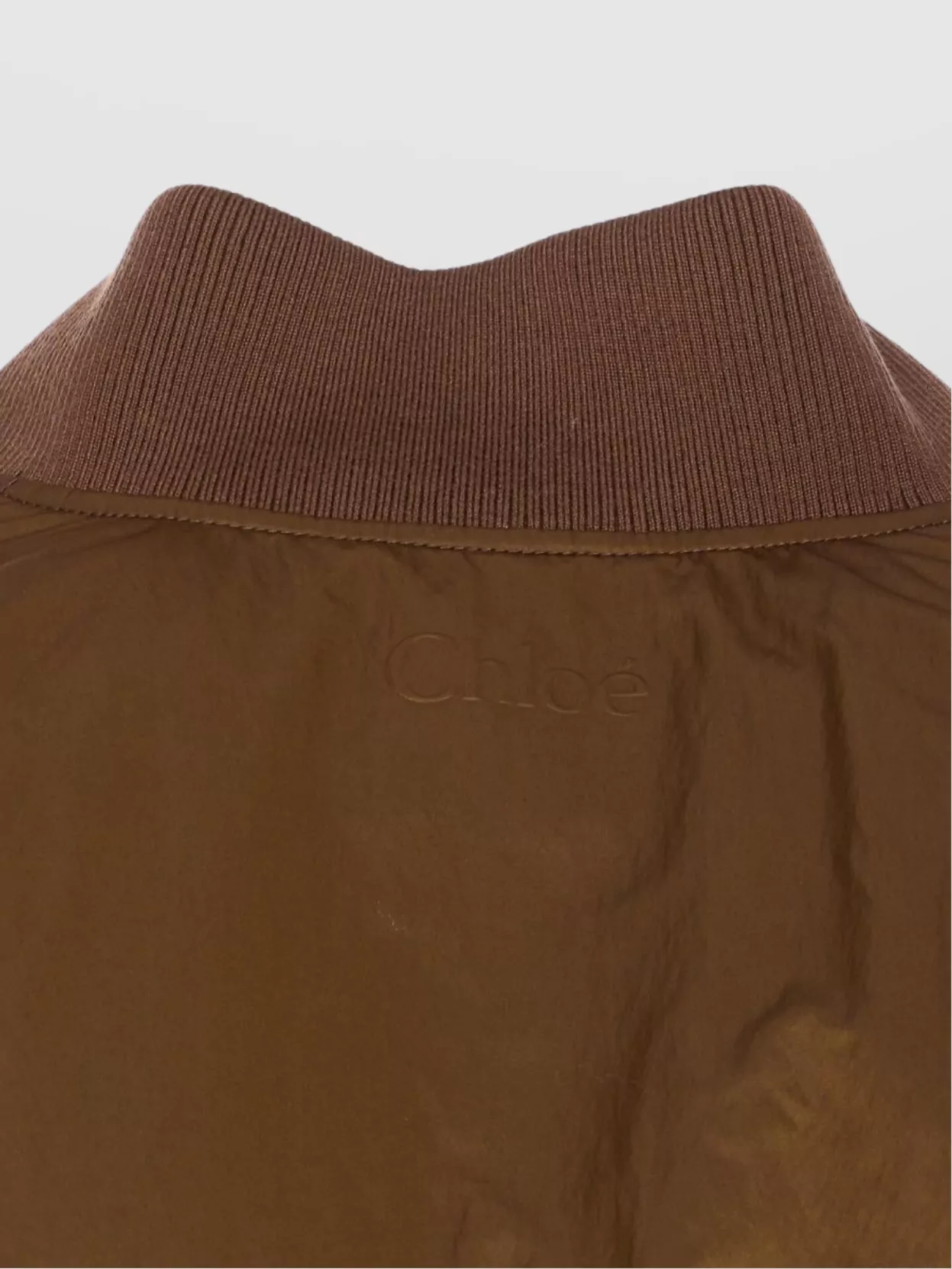 Chloé Short Ribbed Collar Snap Button Jacket