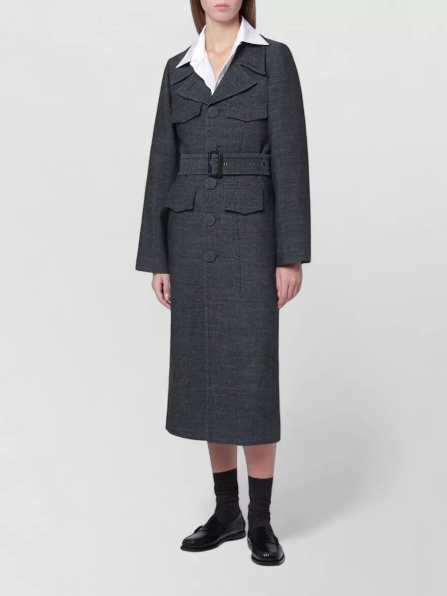 Namacheko Wool belted single breasted coat