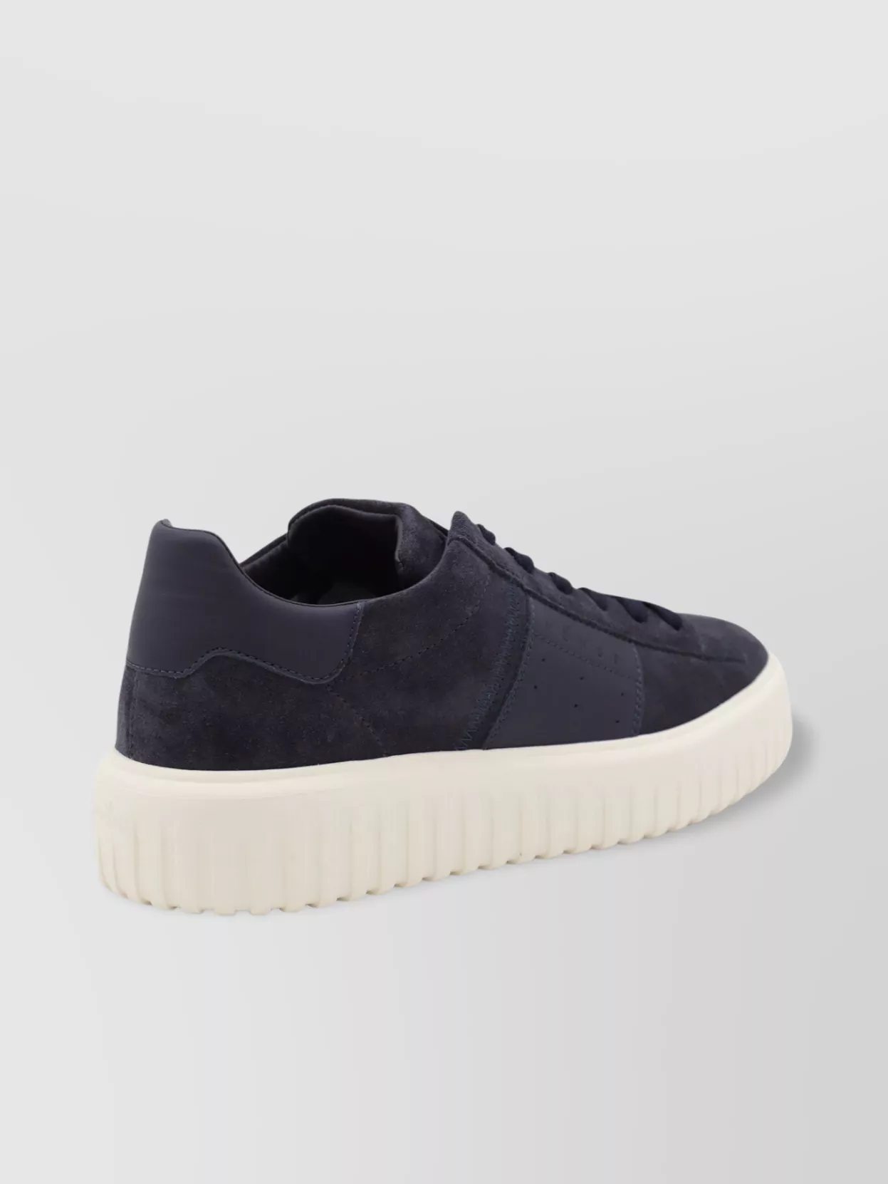 Hogan Round Toe Suede Finish Rubber Sole Sneakers