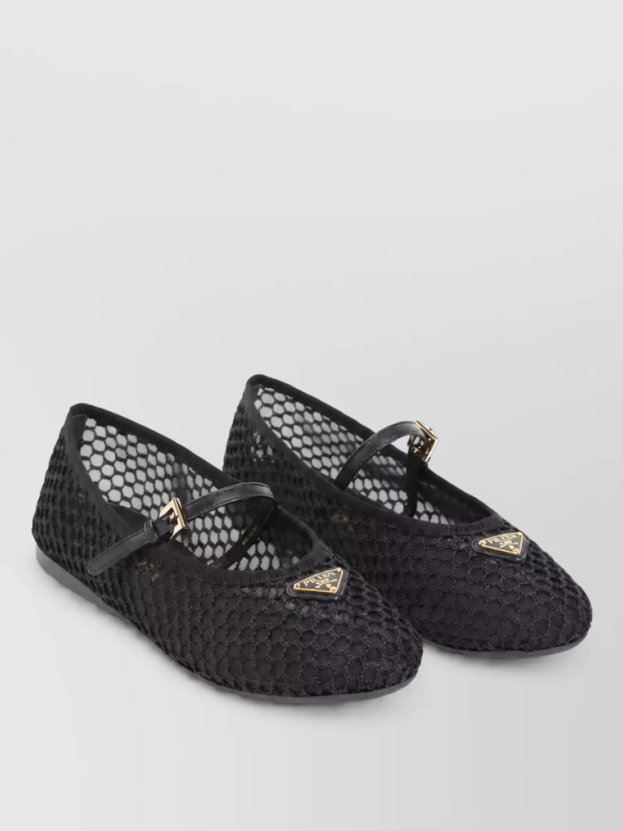 Prada mesh ballerina flats