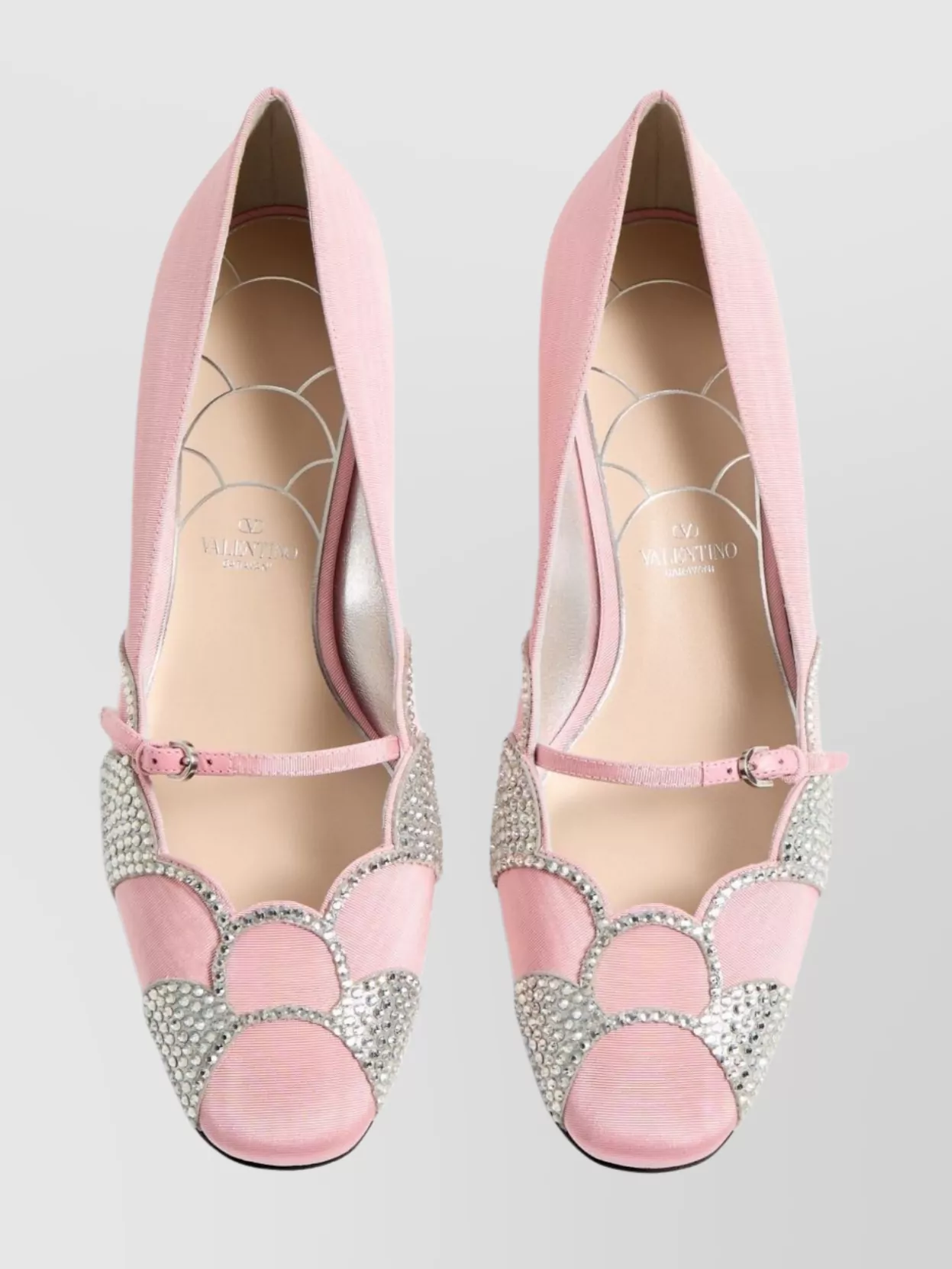 Valentino Garavani Crystal Mary Jane Pumps Grosgrain Effect