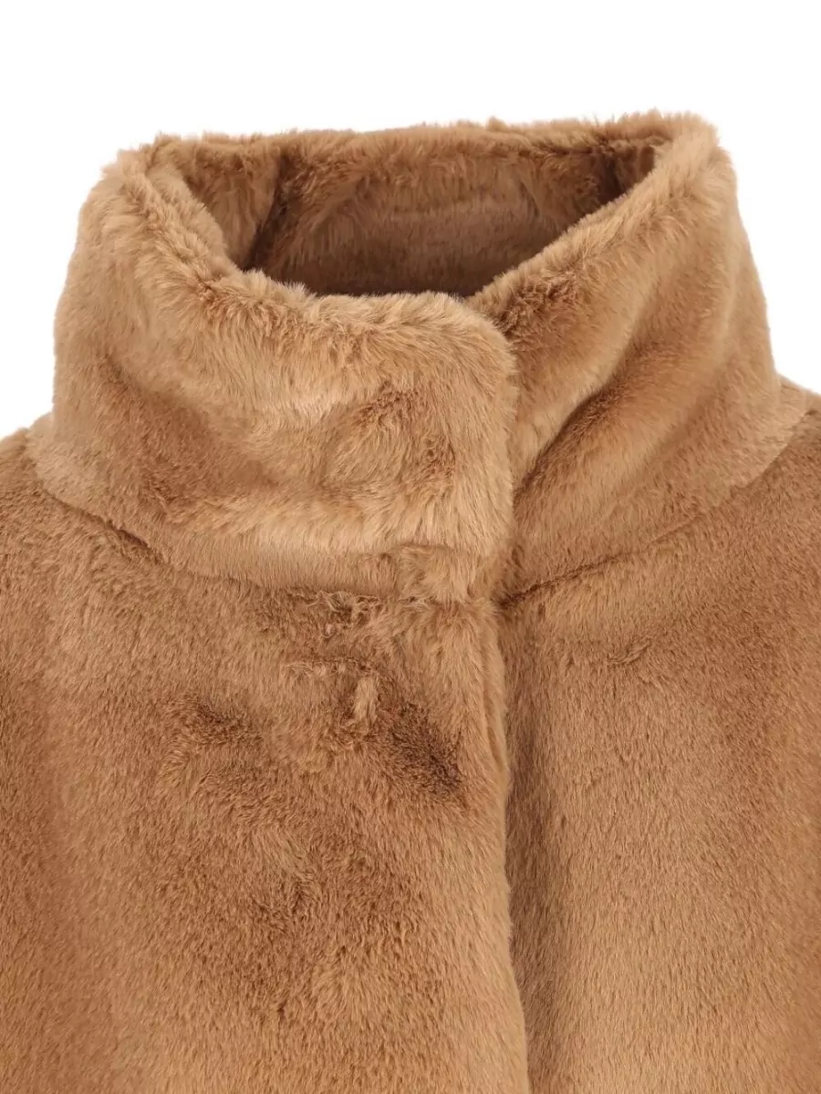 Herno High-Neck Faux-Fur Coat