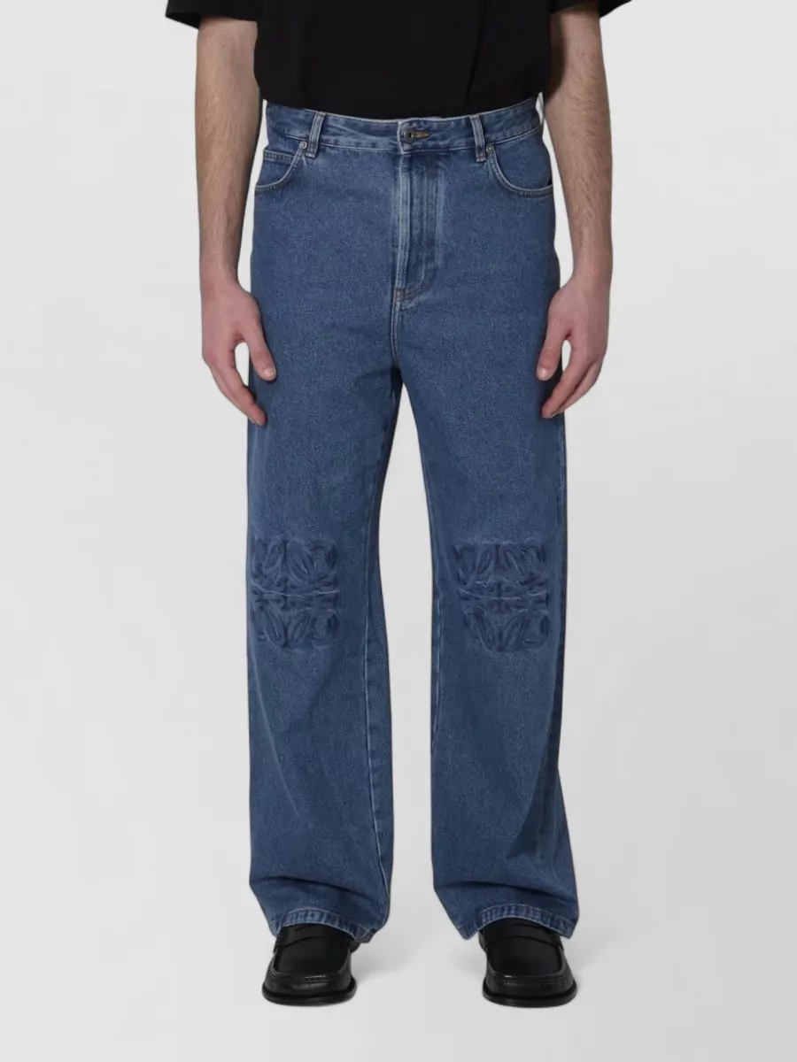 Loewe denim mid-rise wide-leg jeans
