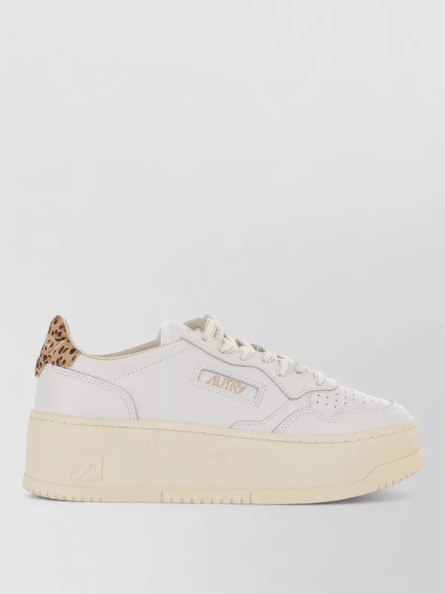 Autry Low Top Sneakers Contrast Heel Platform