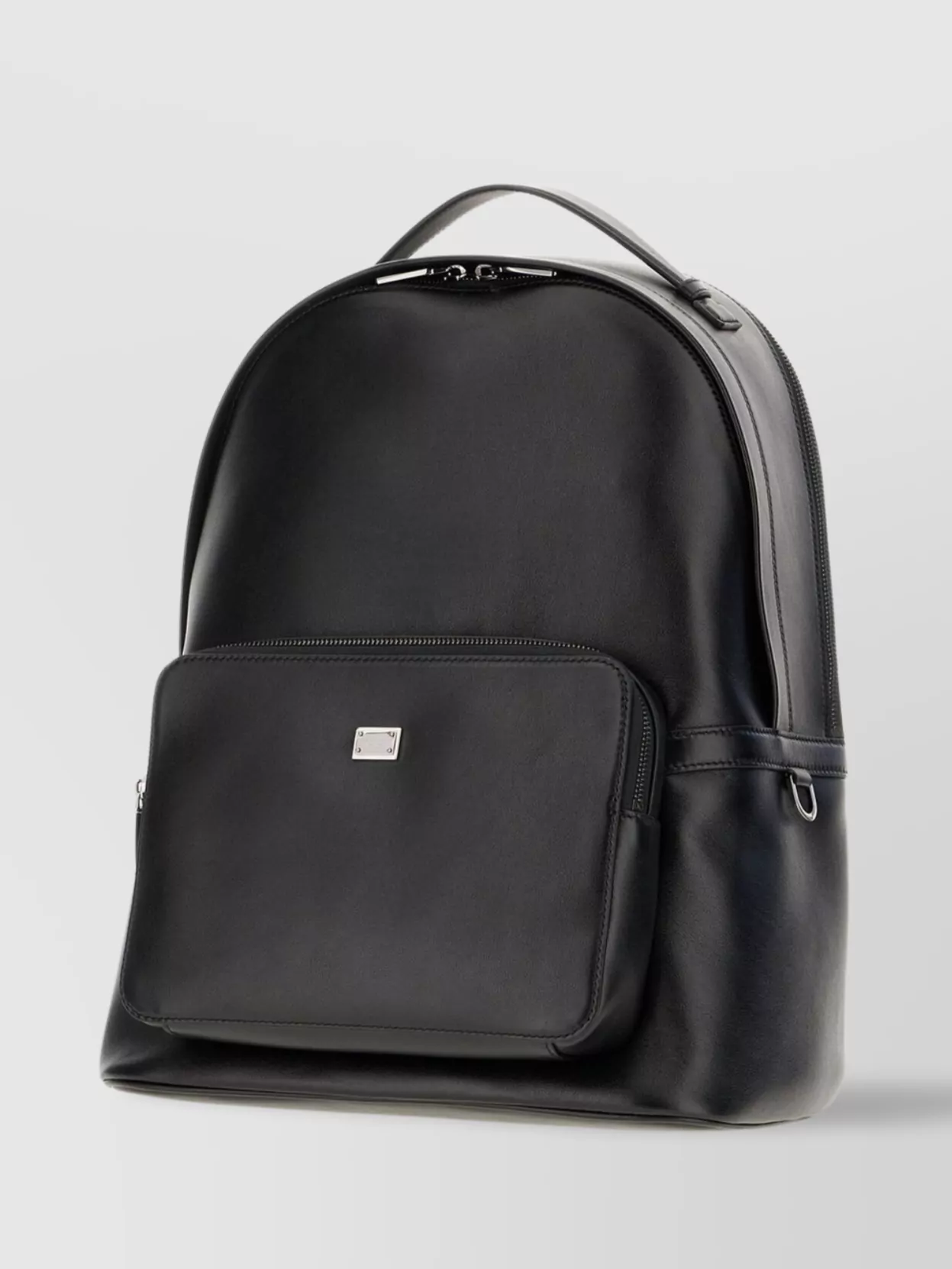 Dolce&Gabbana Leather Backpack With Adjustable Shoulder Straps
