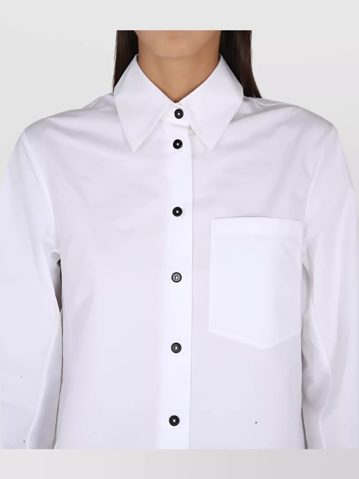 Jil Sander Cotton Shirt With Pointed Collar And Pocket