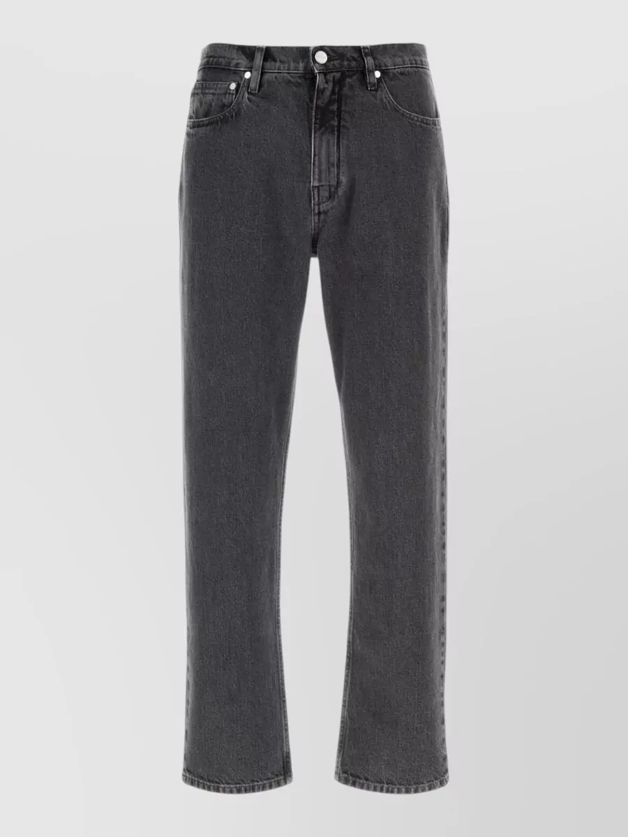 Jil Sander black denim straight-leg jeans