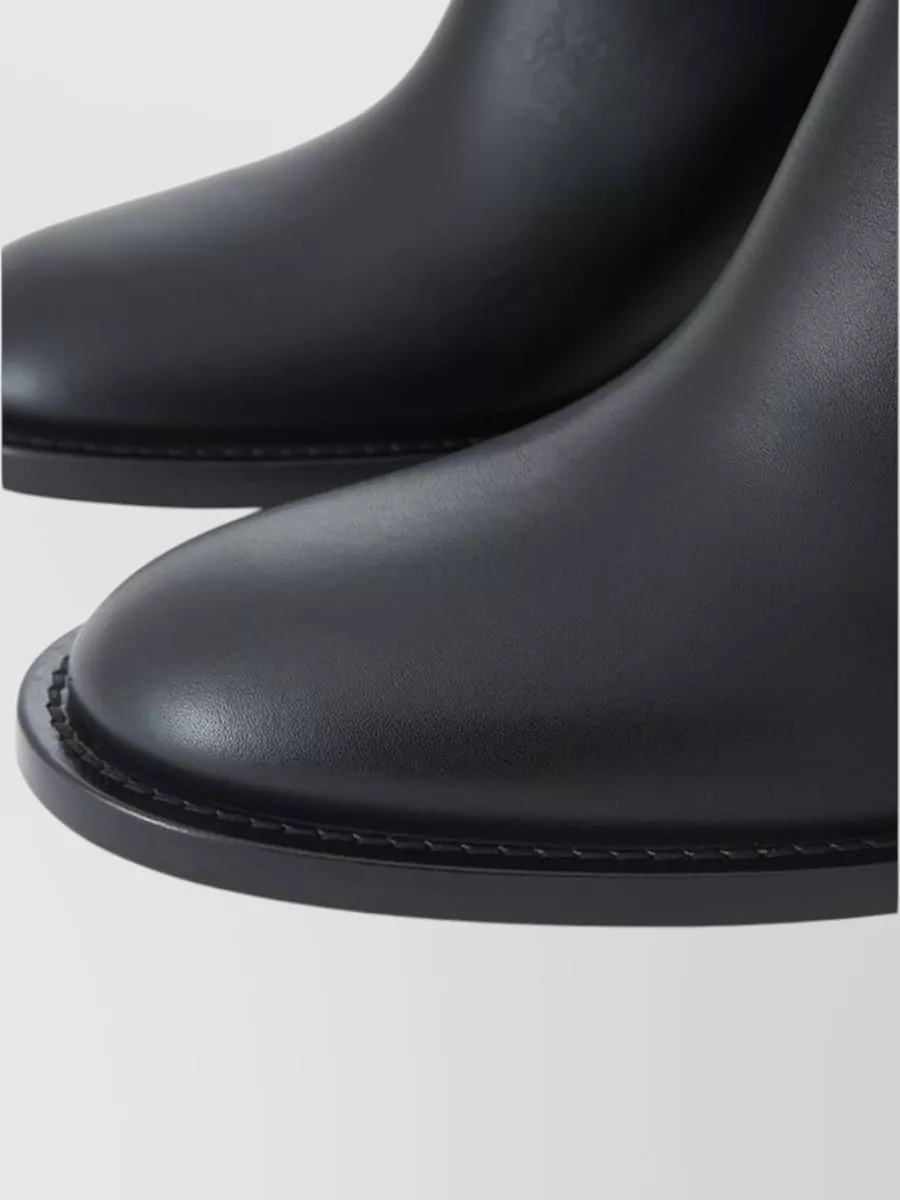 Burberry Leather Mid-Calf Boots