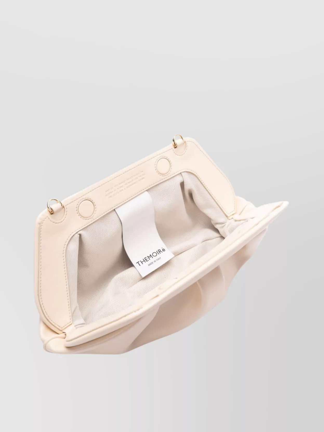 THEMOIRÈ PLEATED DESIGN CLUTCH BAG WITH DETACHABLE STRAP