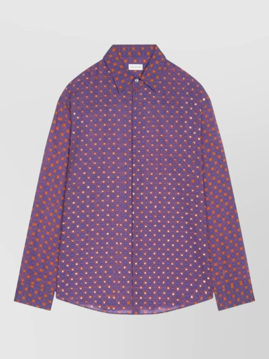 Dries Van Noten Embroidered long-sleeve shirt