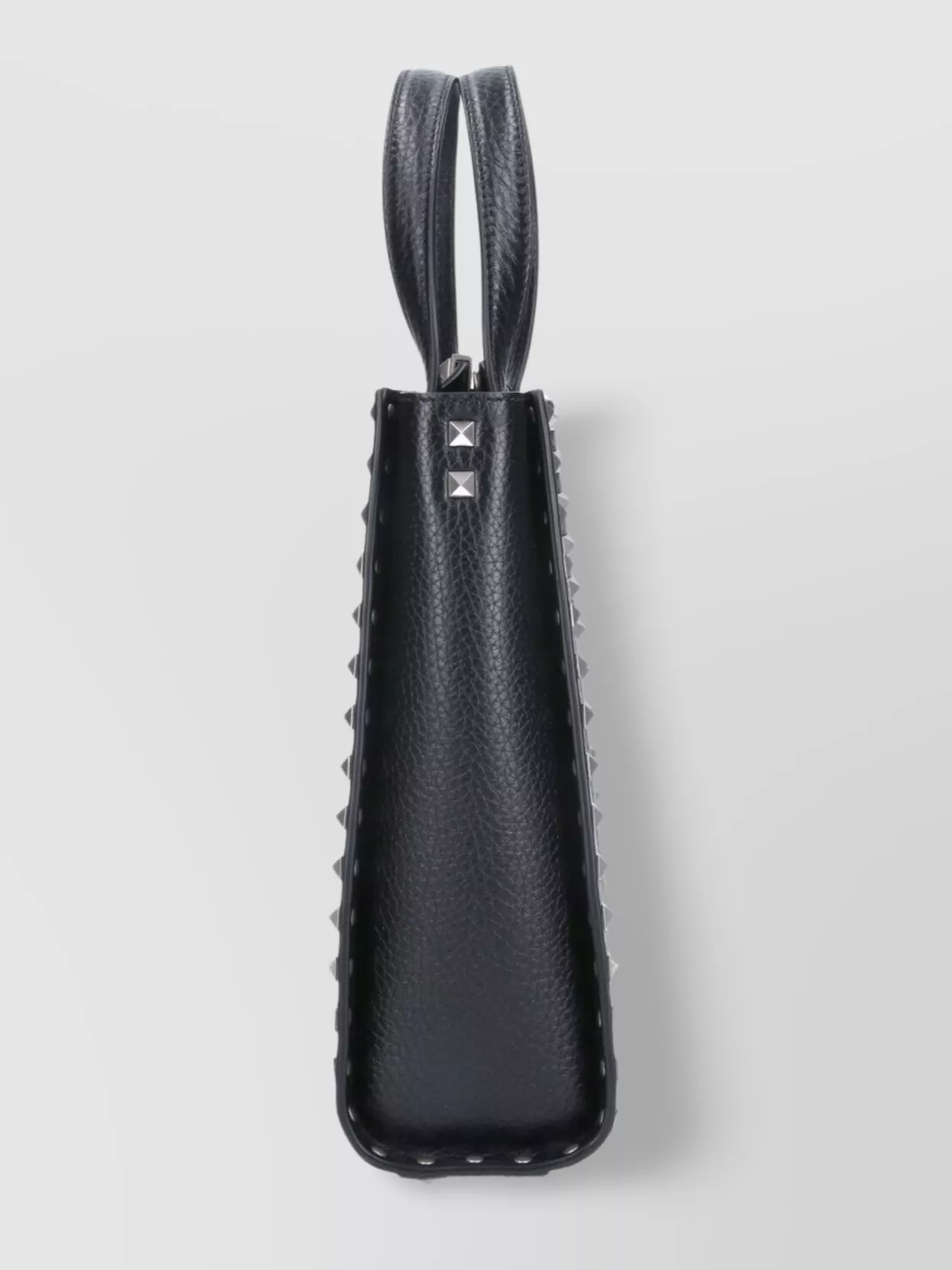 Valentino Tote Bag With Top Handle And Studded Detailing In Grey