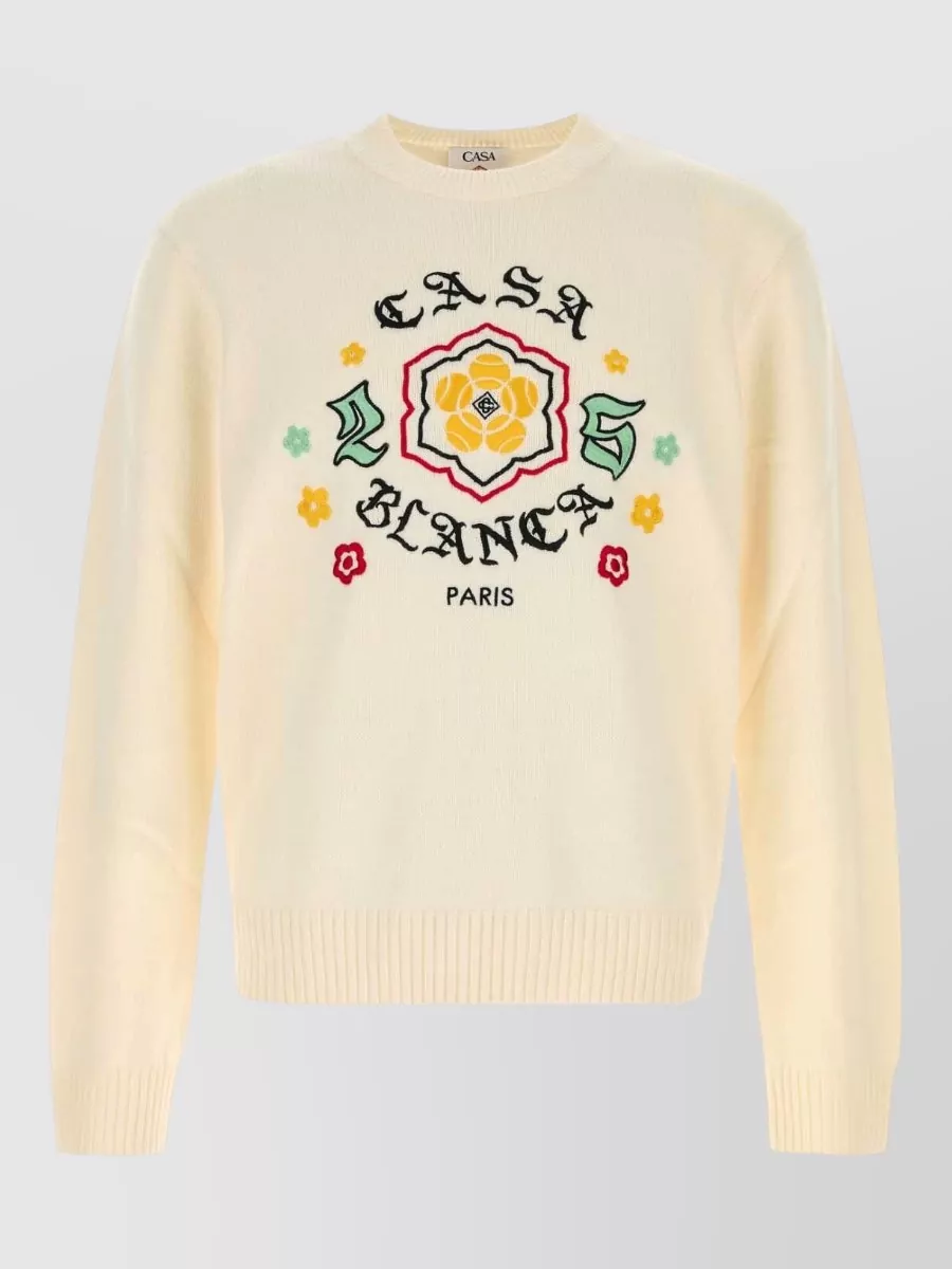 Casablanca merino wool crewneck sweater