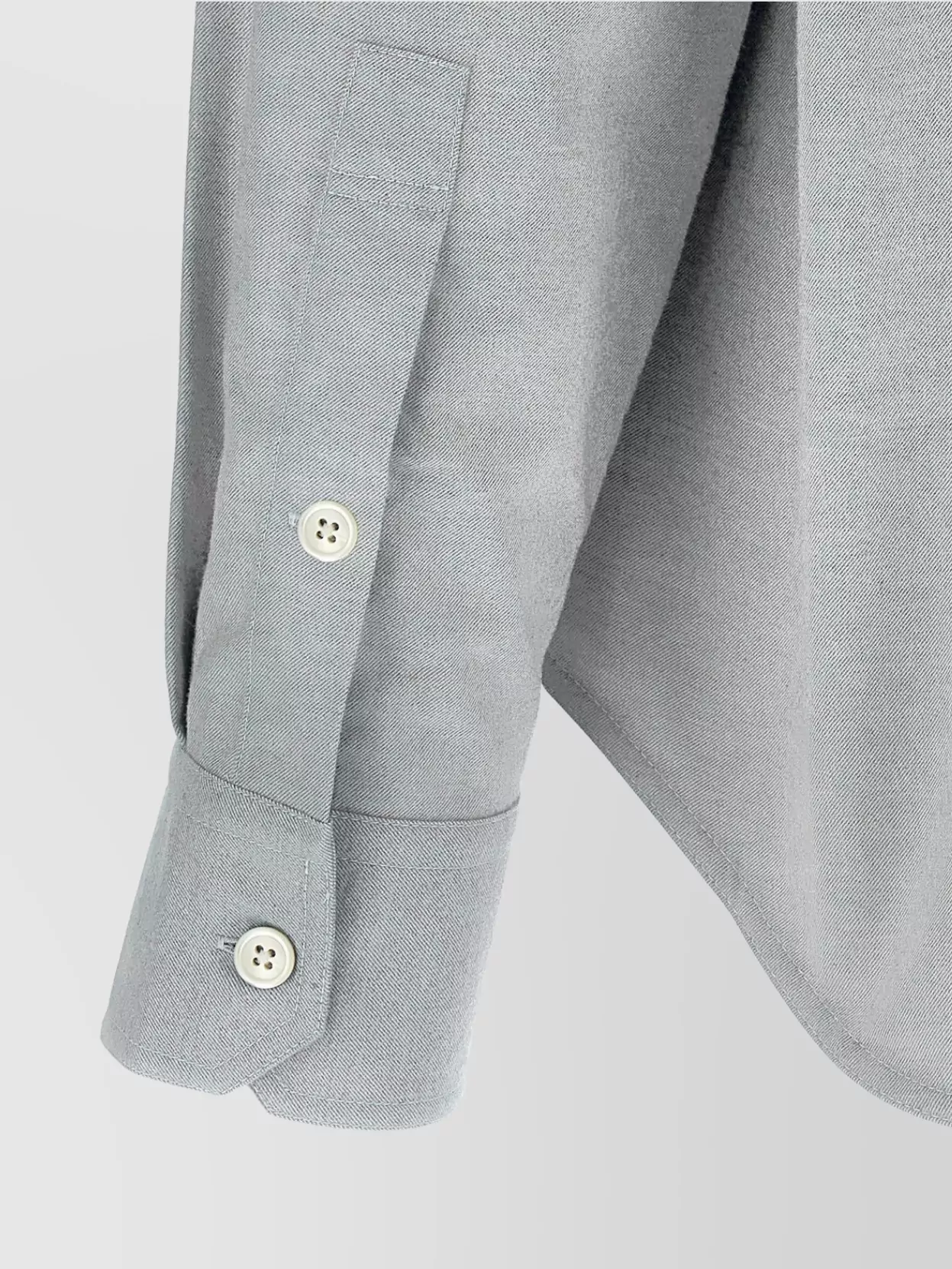 Thom Browne Flannel Shirt With Striped Sleeve Detail
