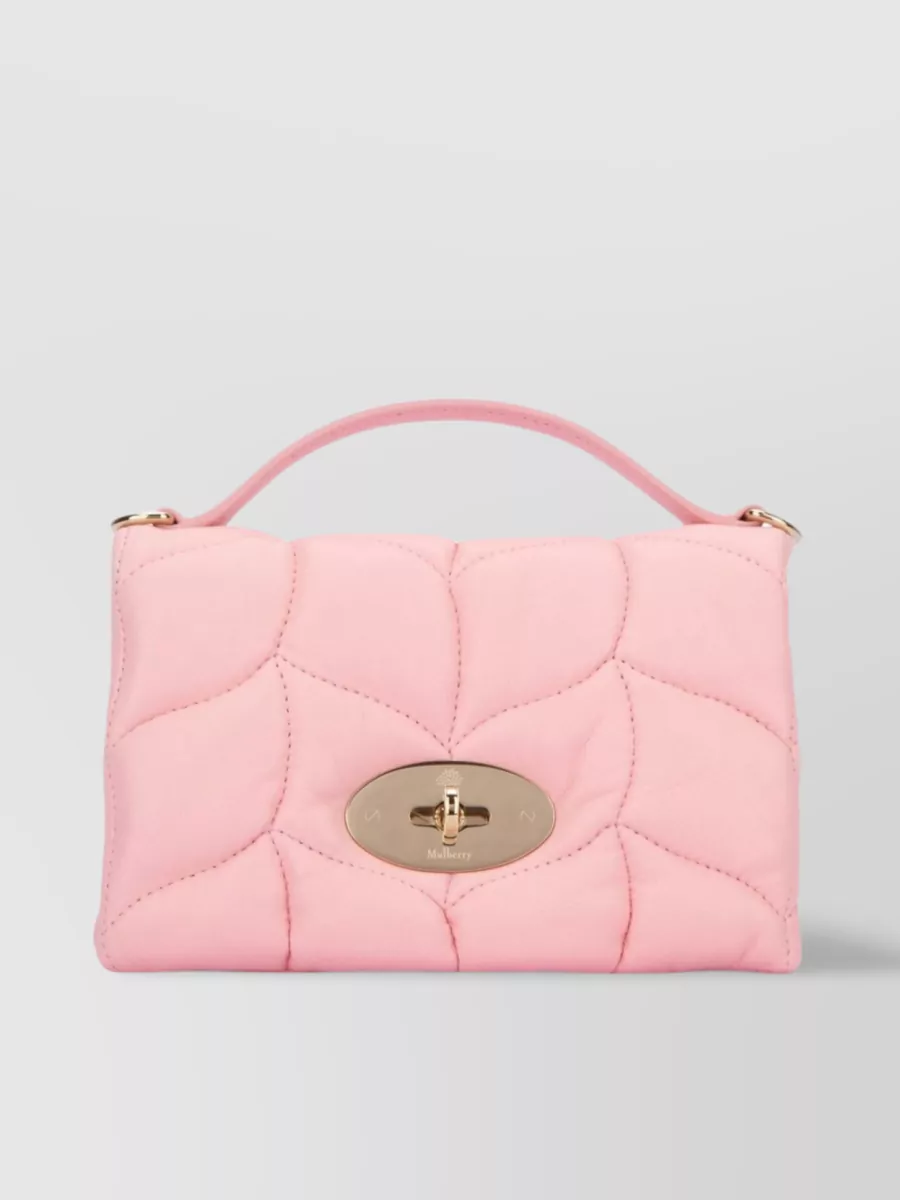Shop Mulberry Structured Quilted Chain Shoulder Bag In Pastel