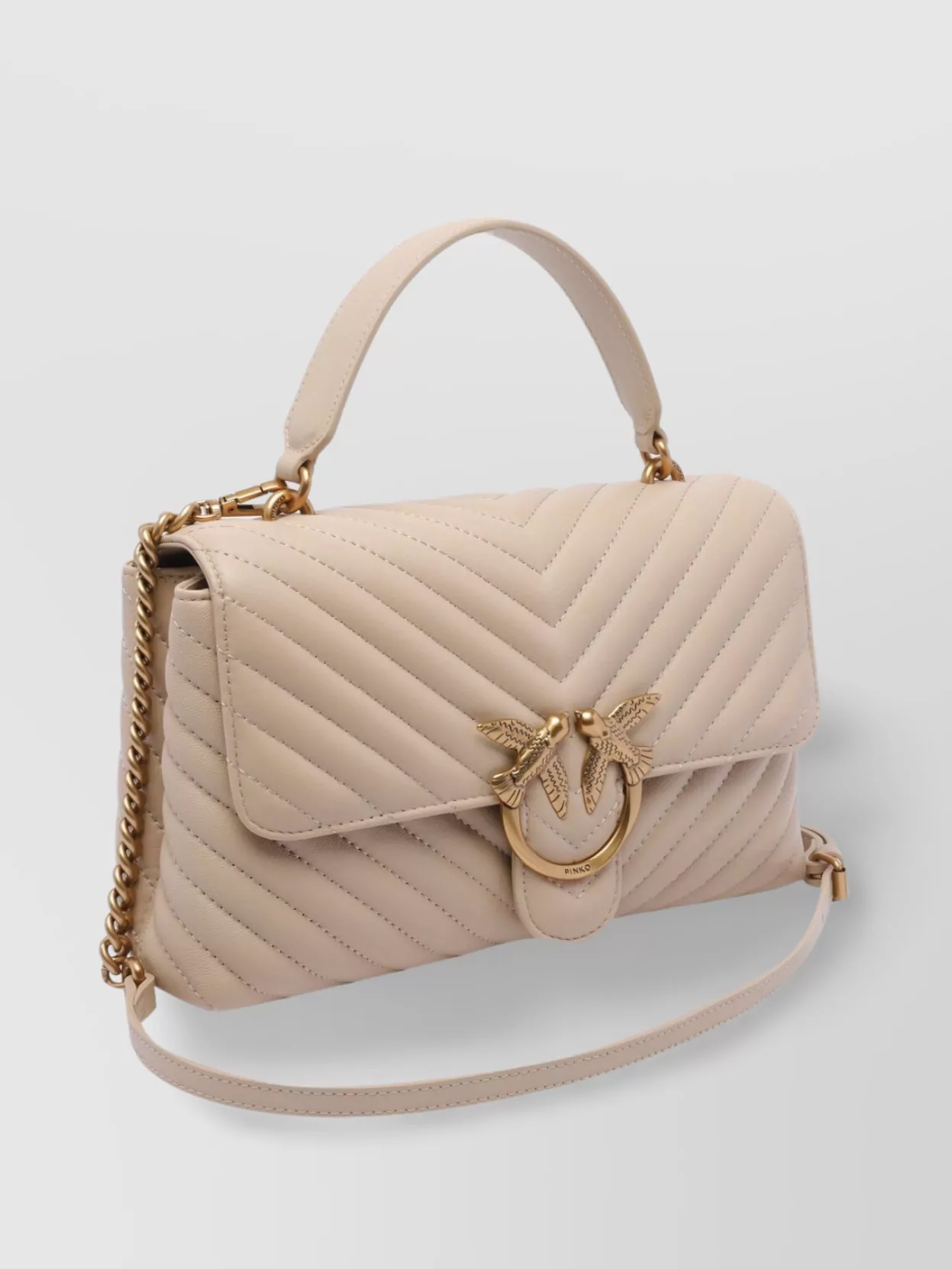 Pinko Quilted Shoulder Bag With Handle And Strap