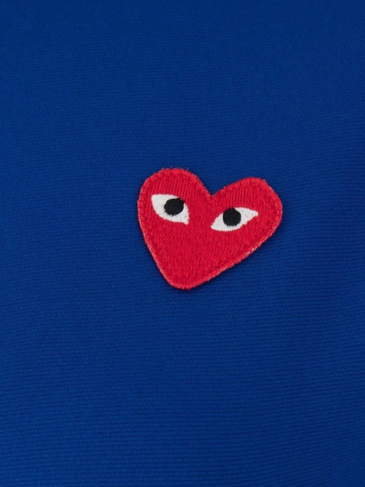 Comme Des Garçons Play Hooded Polyester Sweatshirt With Front Pockets In Blue