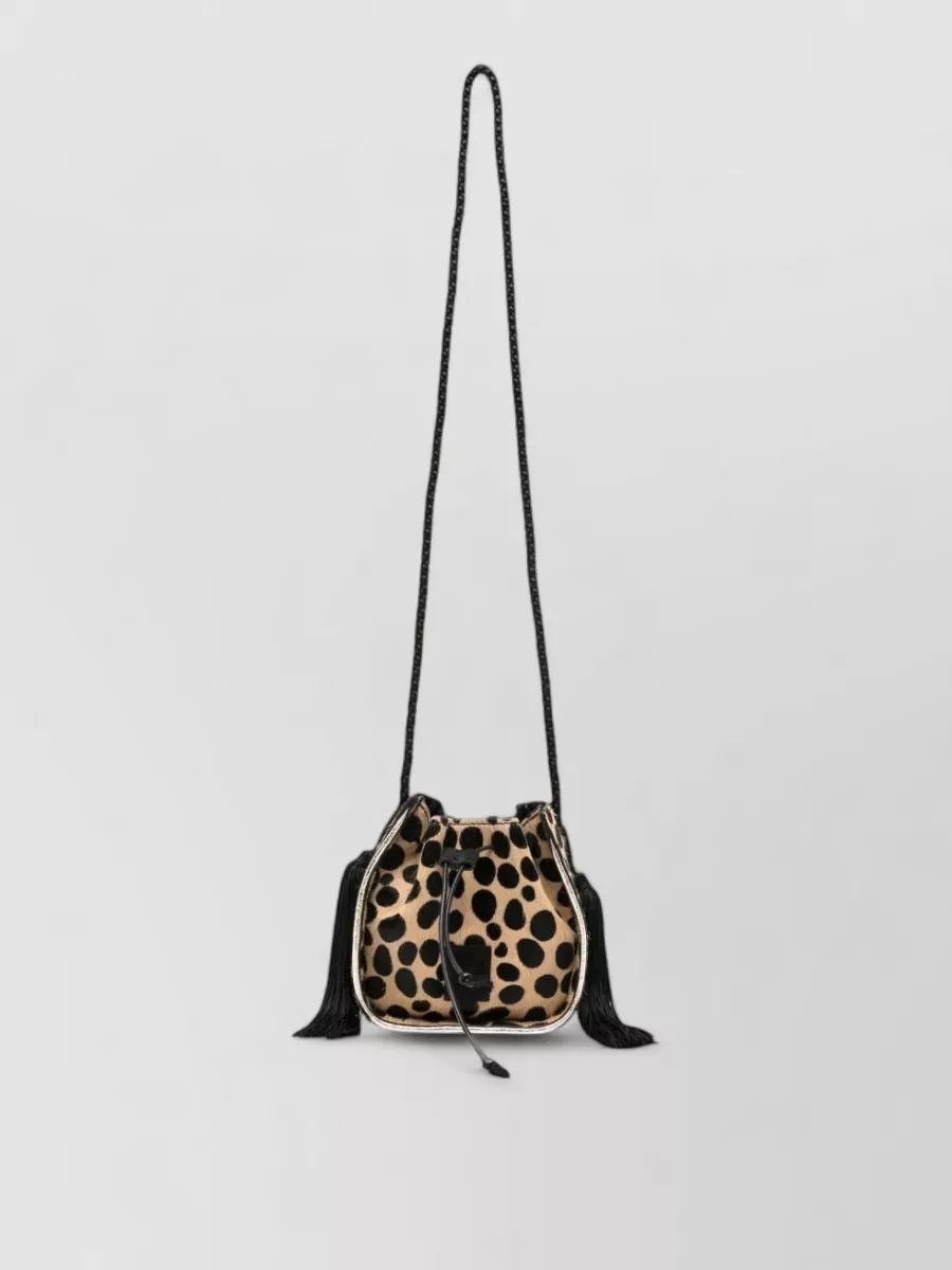 Forte Forte leather leopard-print mini bucket bag