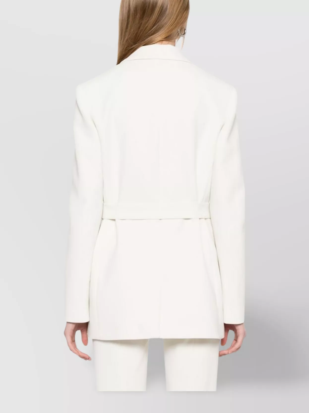 Blugirl Tailored White Blazer With Belted Waist