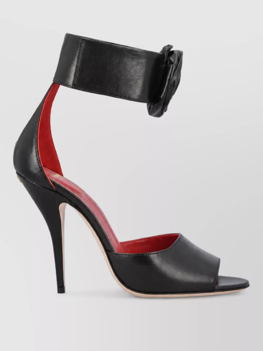 Valentino Garavani Leather Crystal-Embellished Sandals