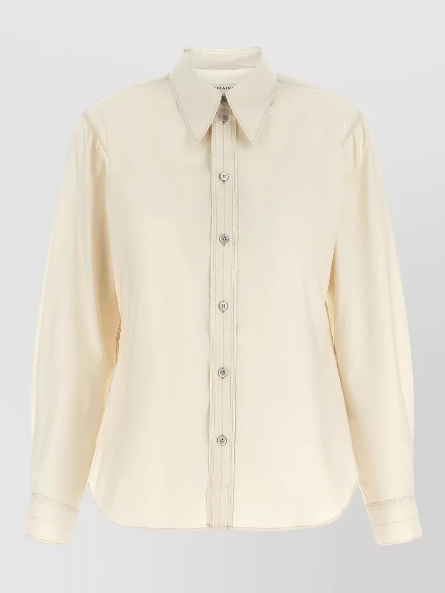 Lemaire silk cotton pointed collar shirt