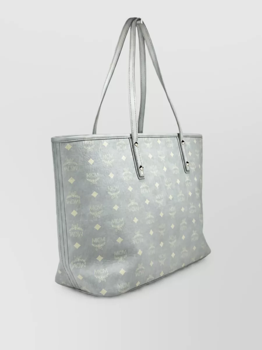 Mcm Aren Leather Tote Bag