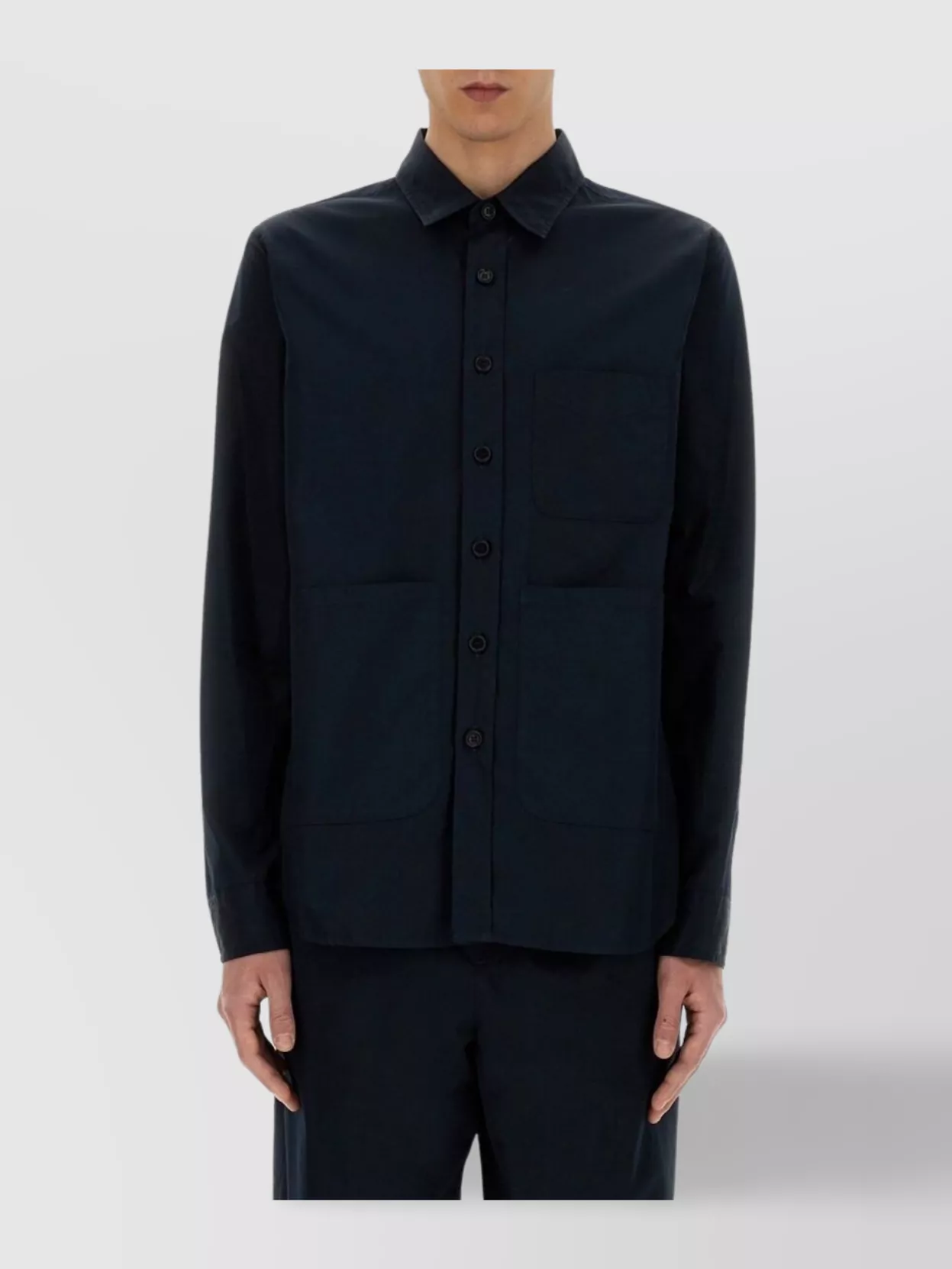 Aspesi Cotton Shirt With Long Sleeves And Chest Pocket