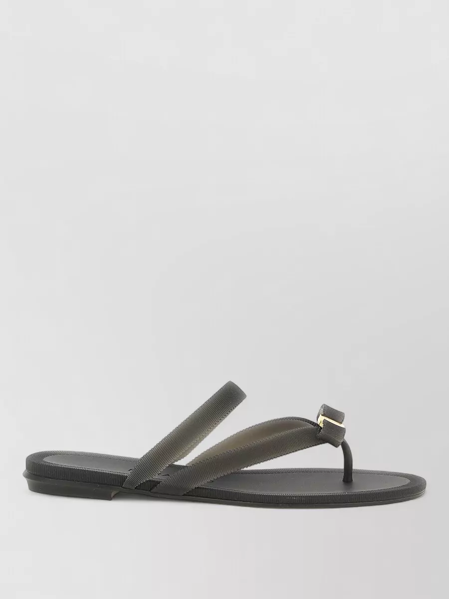 Ferragamo ribbed thong sandals