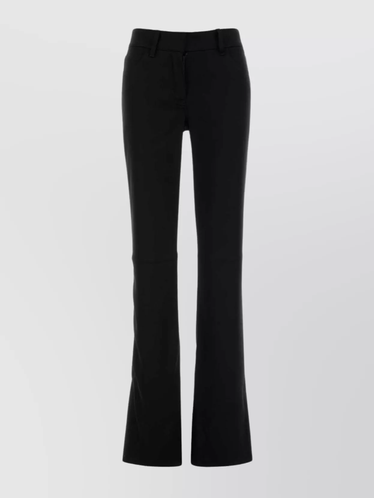 Courrèges Satin Trousers With Flared Hem And Pockets In Multi