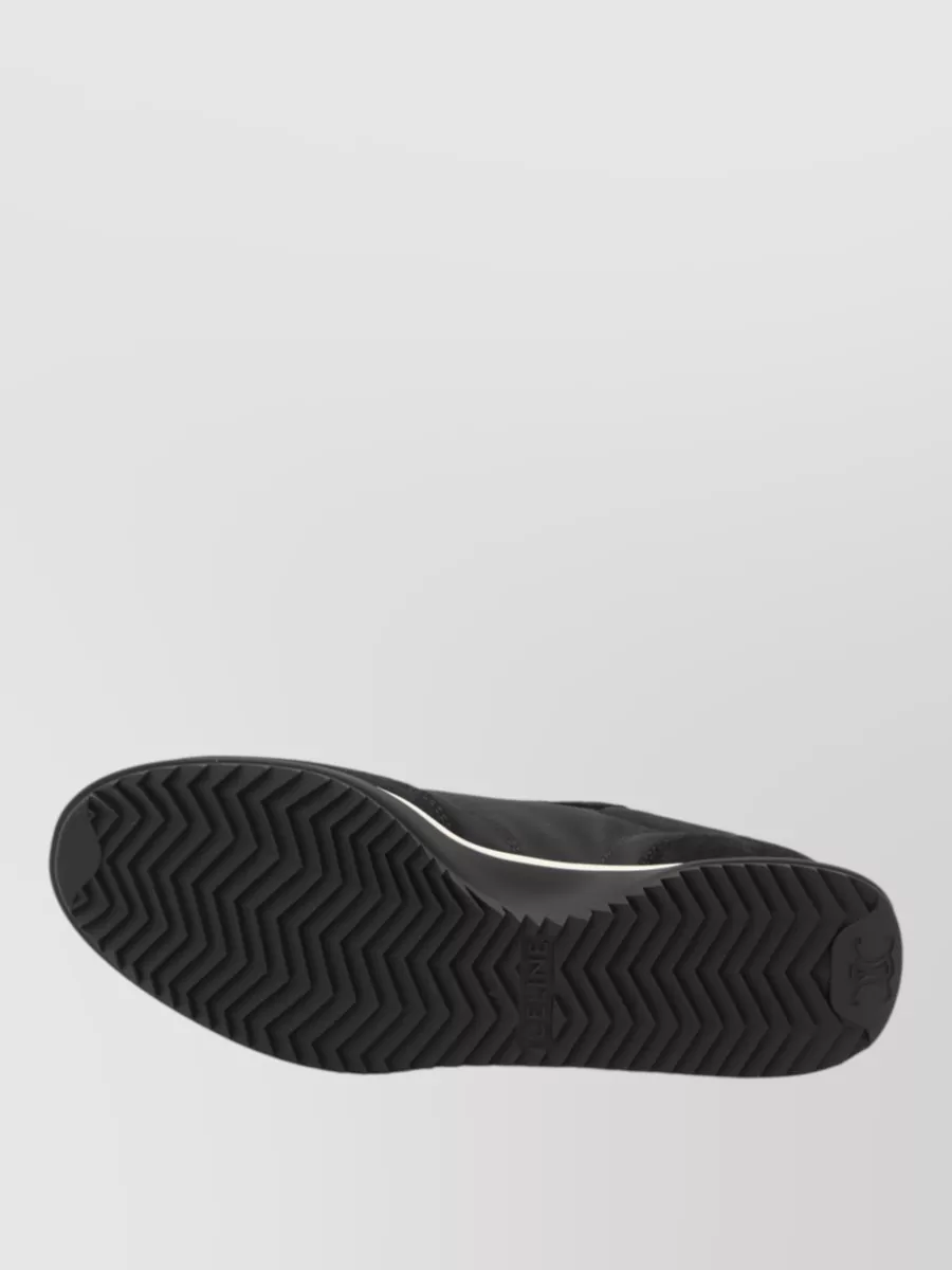 Celine Leather Nylon Lace-Up Sneakers