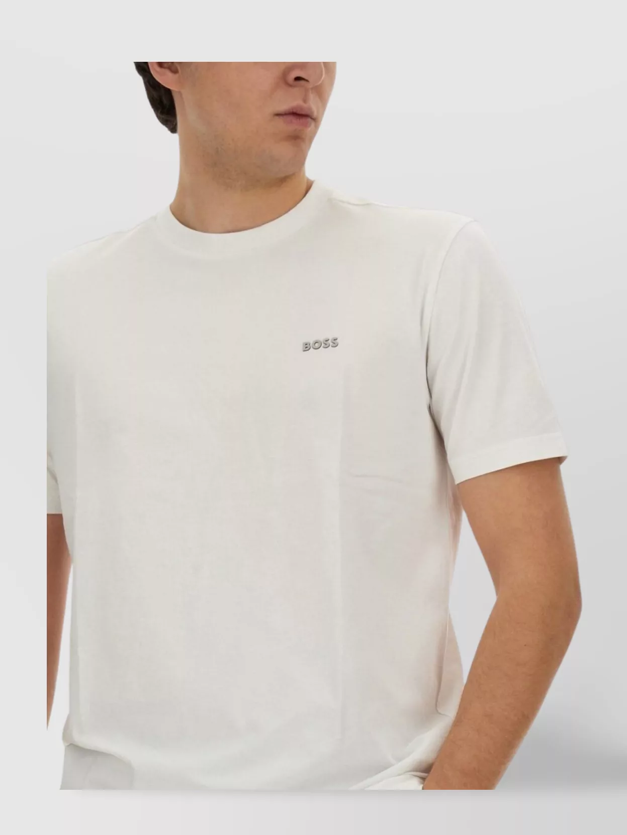 Boss Logo T-Shirt With Crew Neck And Short Sleeves