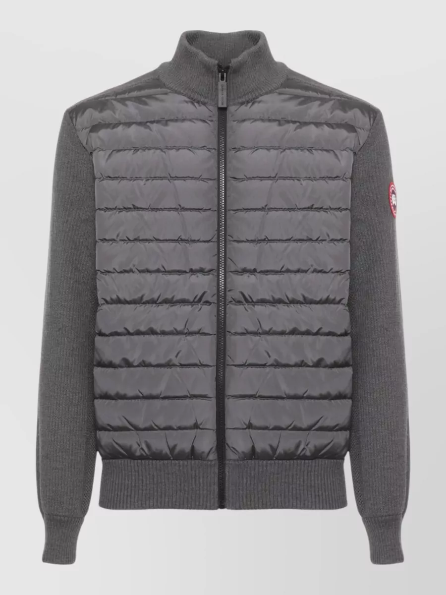Canada Goose wool quilted zip-up jacket