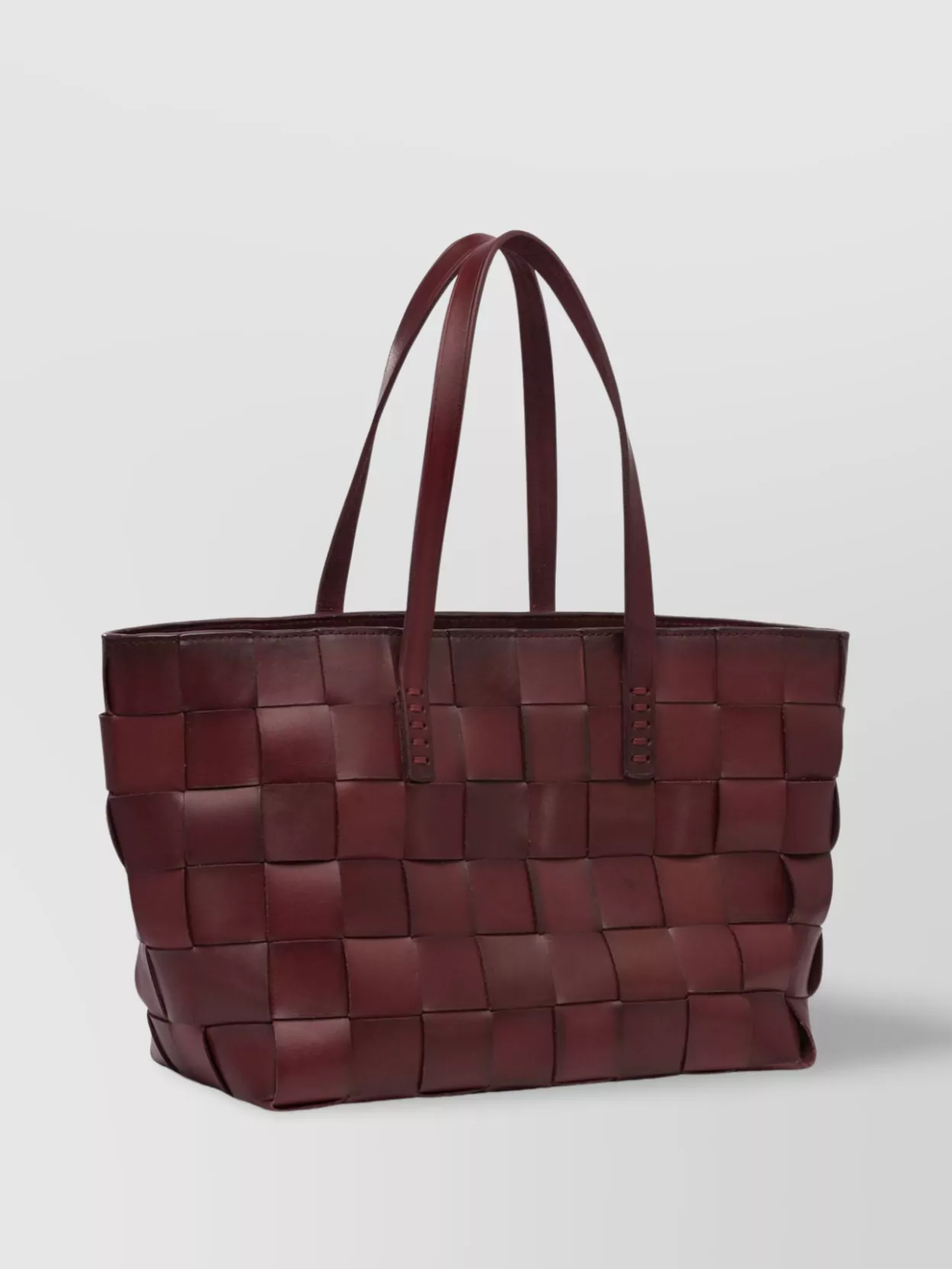 Dragon Diffusion Rectangular Woven Shoulder Bag With Dual Handles