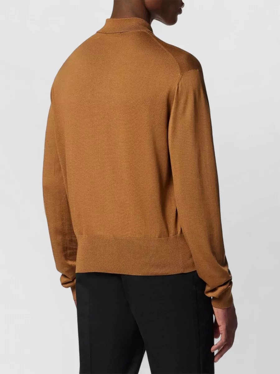 Versace Silk Knit Polo Cardigan