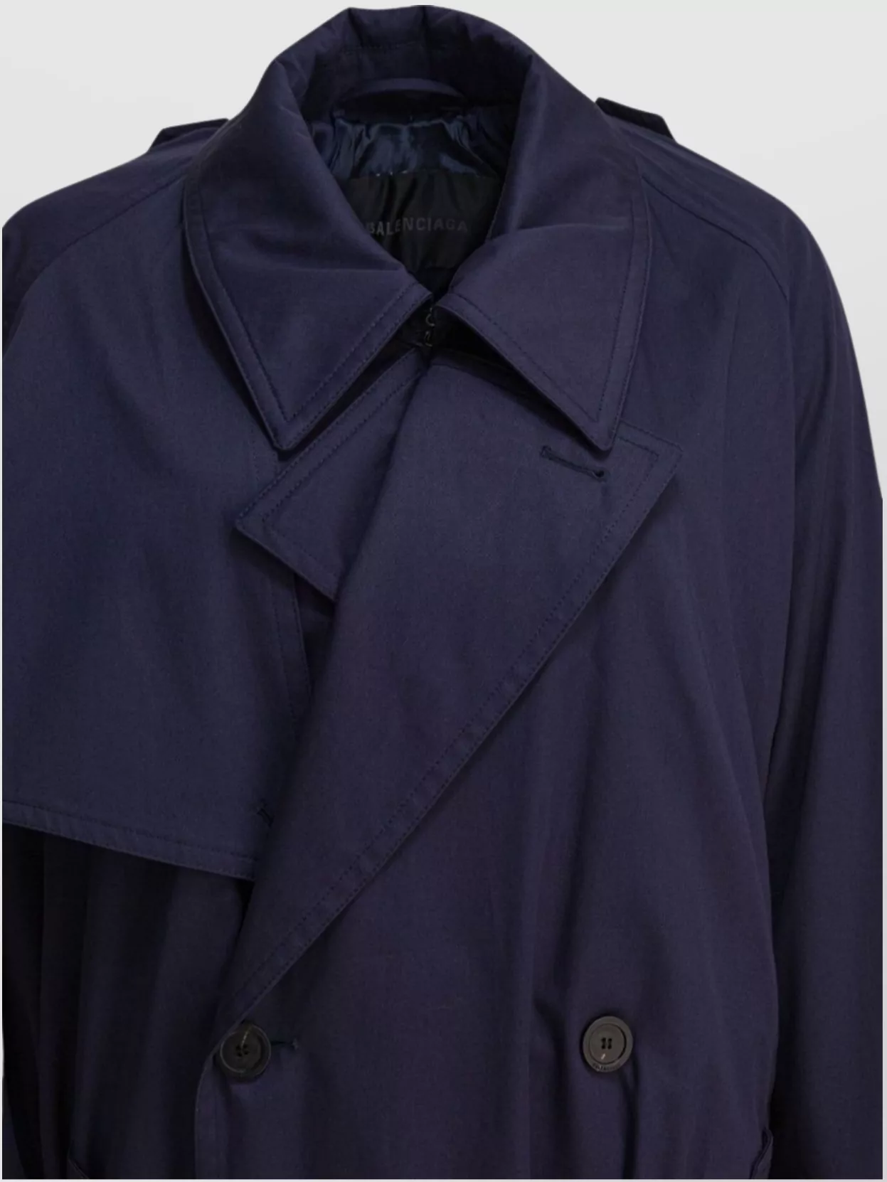 Balenciaga Coats Belted At The Waist With Double-Breasted Design
