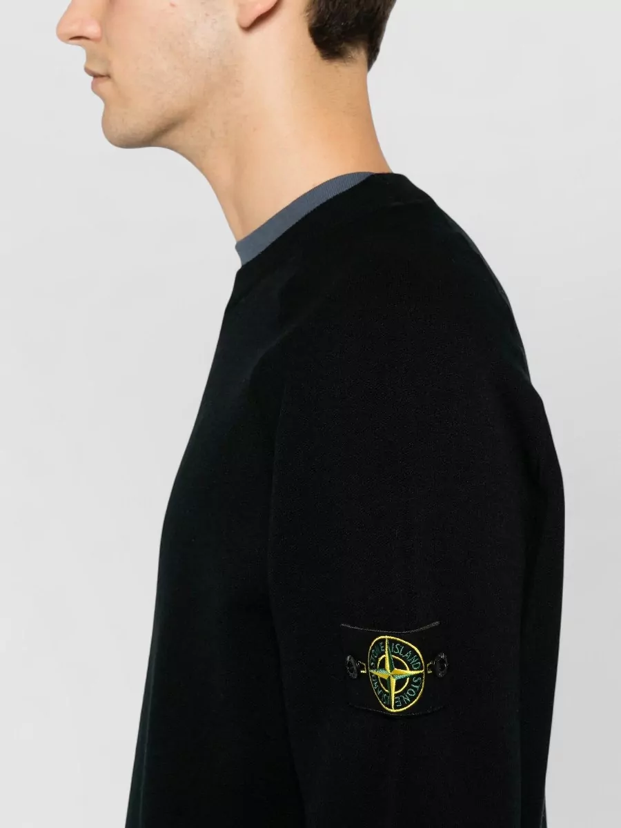 Stone Island Ribbed Virgin Wool Sweater