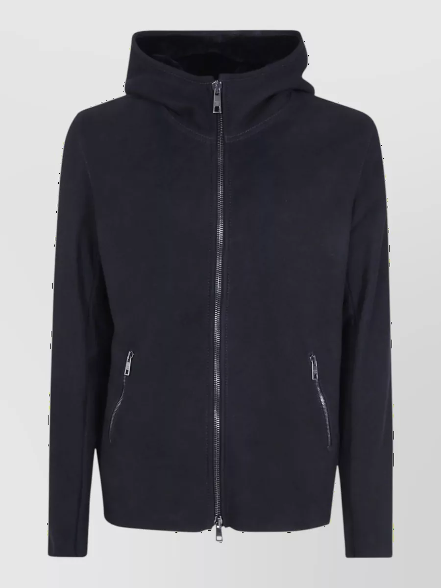 Giorgio Brato leather hooded jacket